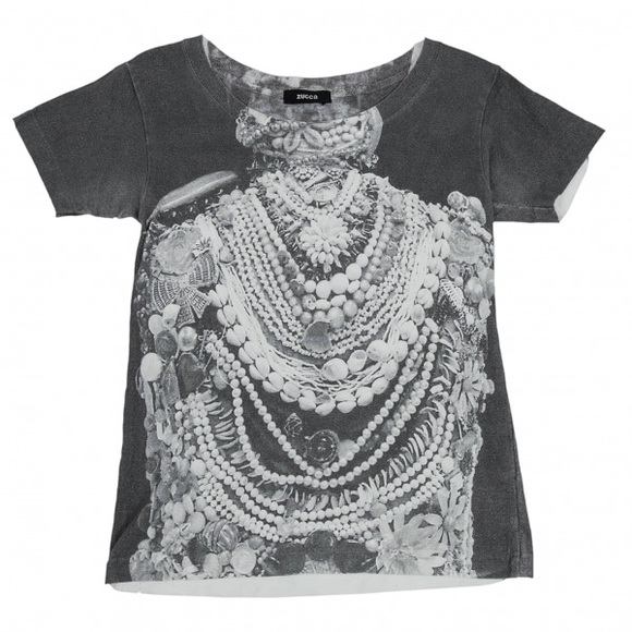 SOLD VINTAGE Zucca Print T-shirt Grey size M - Picture 1 of 6